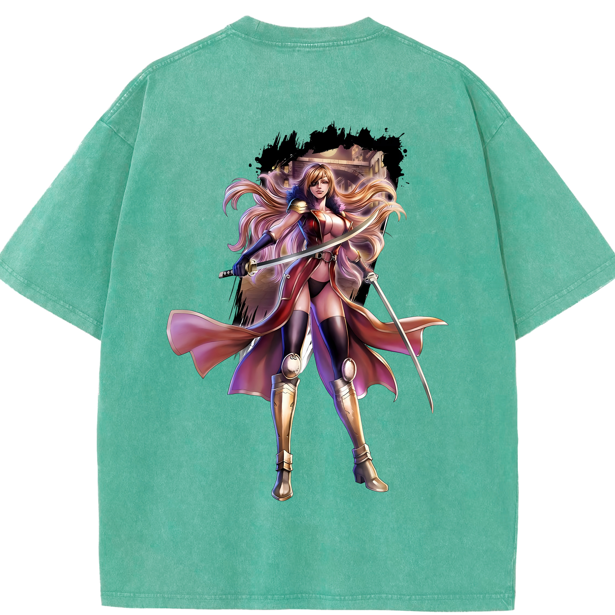 （画像用） 北斗の拳 Fist of the North Star 綿100% ヴィンテージ風 半袖Tシャツ（背面プリント）